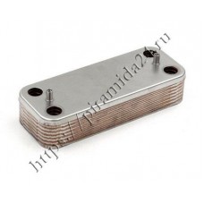 Теплообменник ГВС 14 пл подходит для ARISTON BS, BS II, Matis, Clas, Genus, Egis, Cares, HS 65104333 / CHAFFOTEAUX Alixia, Inoa, Pigma, Talia, Niagara, Urbia 17B1901444