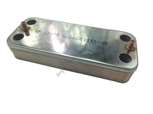 Теплообменник ГВС подходит для BALTGAZ Turbo 20490565 / BAXI Eco 63041310091, 6304131044, 6304131043 12 пл