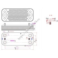 Теплообменник ГВС подходит для ARISTON Uno / FONDITAL Tahiti / NOVA FLORIDA Pictor / VIESSMANN Vitopend 6SCAMPIA02, 7825534, 995945 18 пл